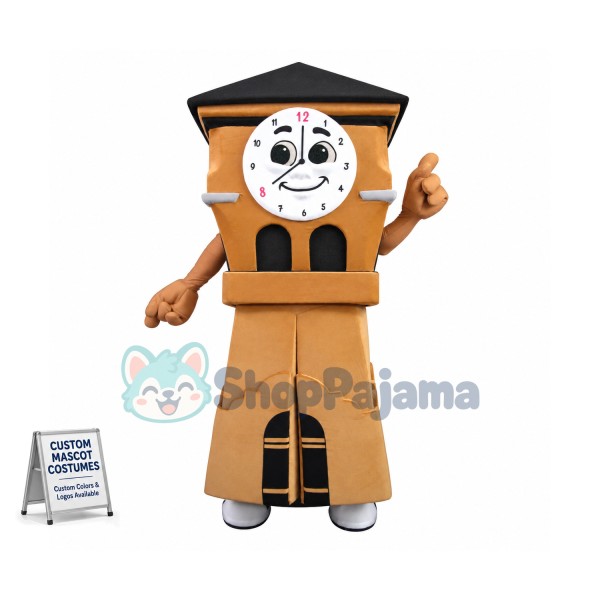 Vintage Wall Clock Mascot Costume
