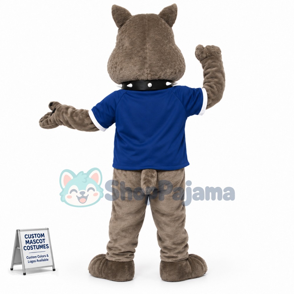 Bulldog With Rivet Collar Mascot Costume