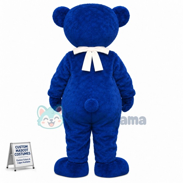Blue Bear Mascot Costume For Bank Of Montreal