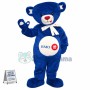 Blue Bear Mascot Costume For Bank Of Montreal