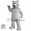 Adult Soft Gray Bear Mascot Costume