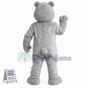Adult Soft Gray Bear Mascot Costume