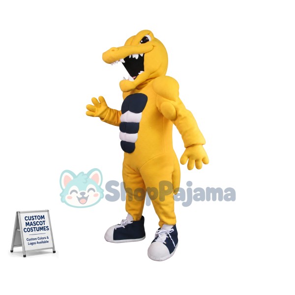 Violent Muscle Dinosaur Mascot Costume