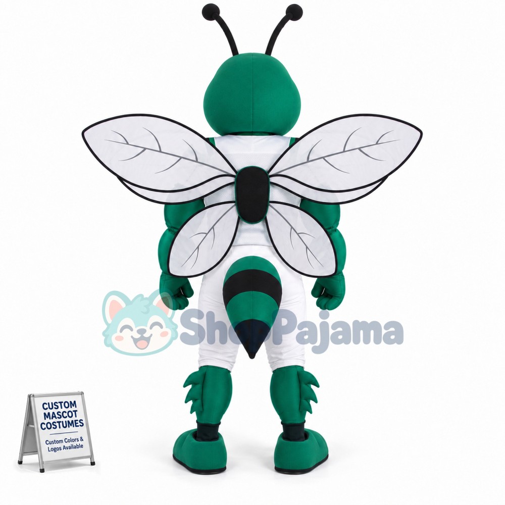 Strong Green Bee Player Mascot Costume