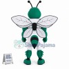 Strong Green Bee Player Mascot Costume