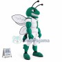 Strong Green Bee Player Mascot Costume