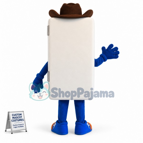 White Upright Refrigerator Mascot Costume