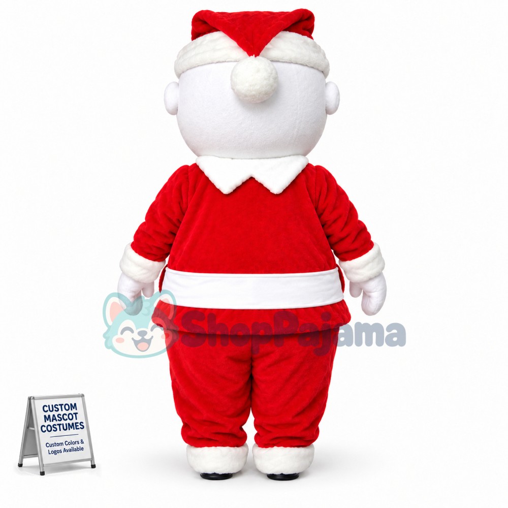 Warm Christmas Snowman Mascot Cartoon Costume