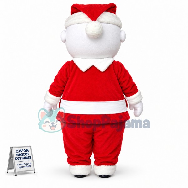 Warm Christmas Snowman Mascot Cartoon Costume