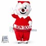 Warm Christmas Snowman Mascot Cartoon Costume