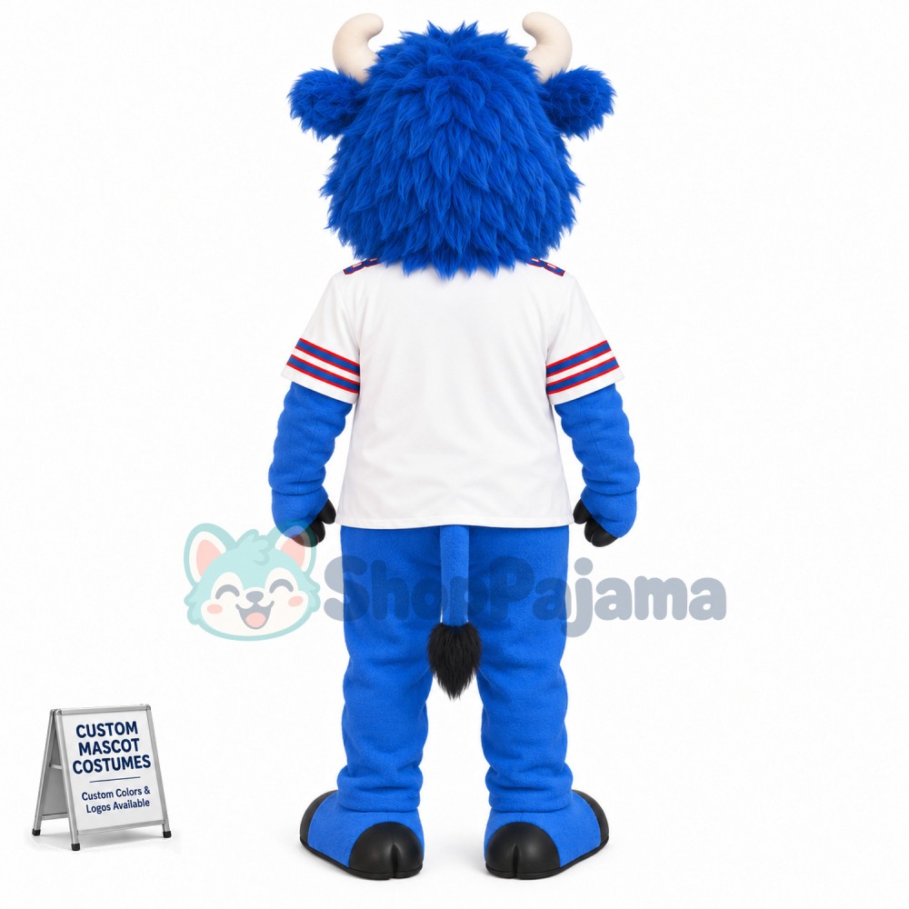 Basketball Baby Blue Lion Mascot Costume
