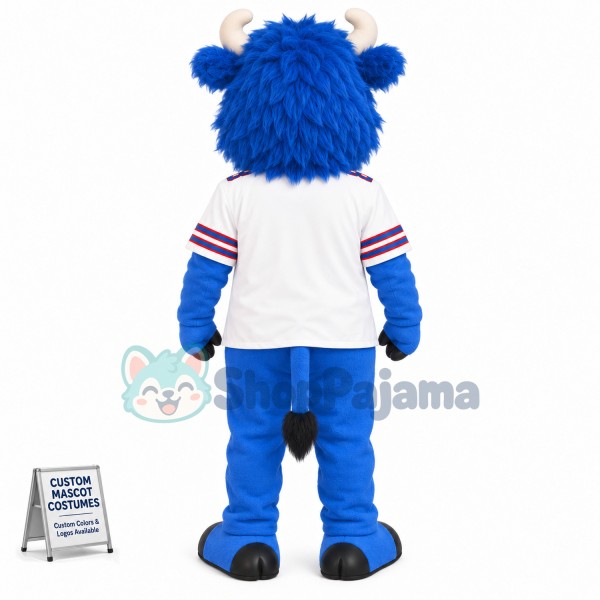 Basketball Baby Blue Lion Mascot Costume
