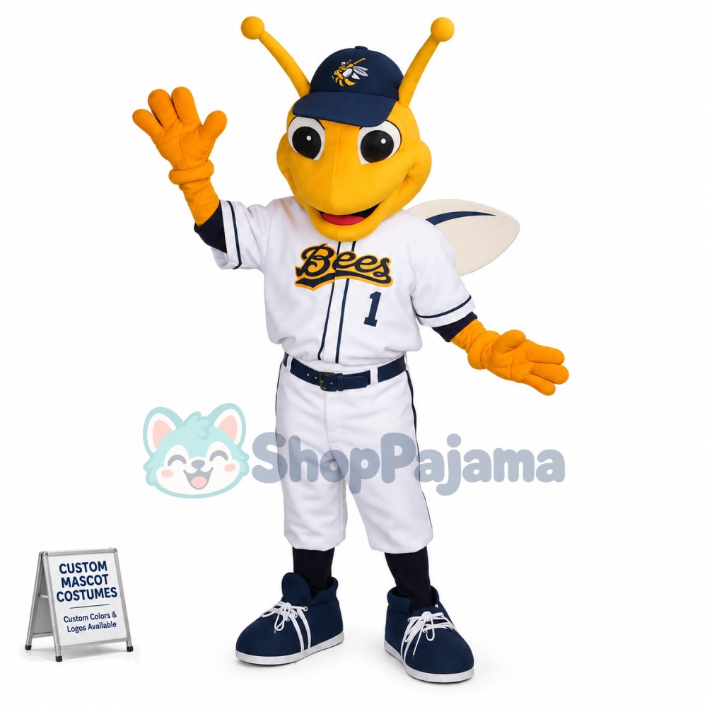 Baseball Player Sport Bee Mascot Costume