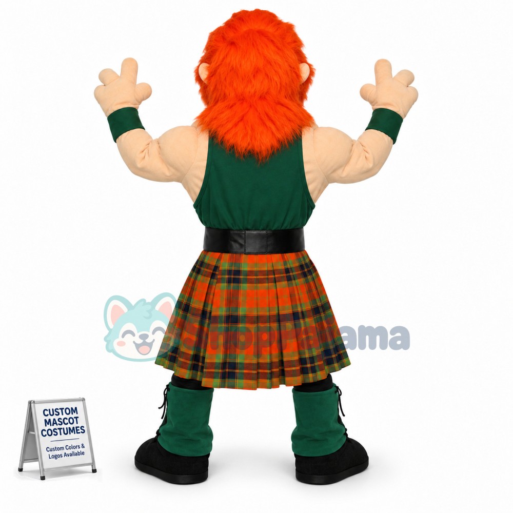 University Man With Orange Hair Mascot Costume