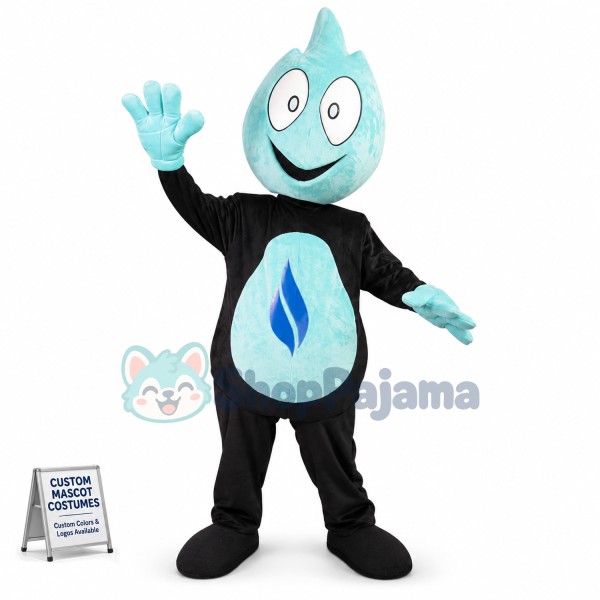 Black & Blue Gas Doll Mascot Costume