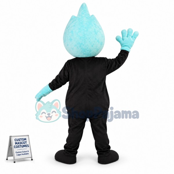 Black & Blue Gas Doll Mascot Costume