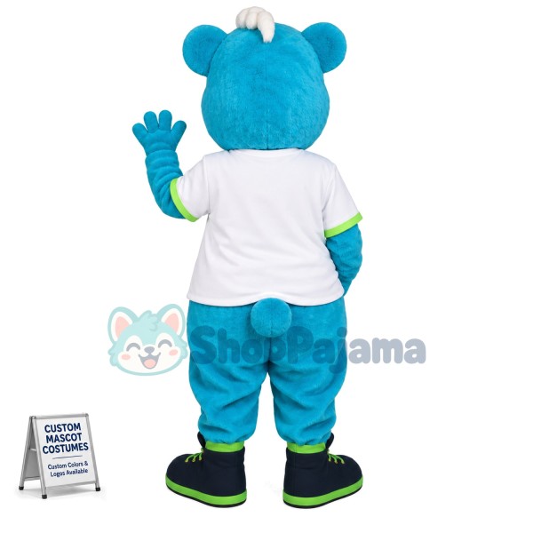 Blue Bear Commissioner Mascot Costume