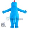 Blue Big Mouth Stegosaurus Mascot Costume