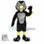 Strong Black & Grey Owl Mascot Costume