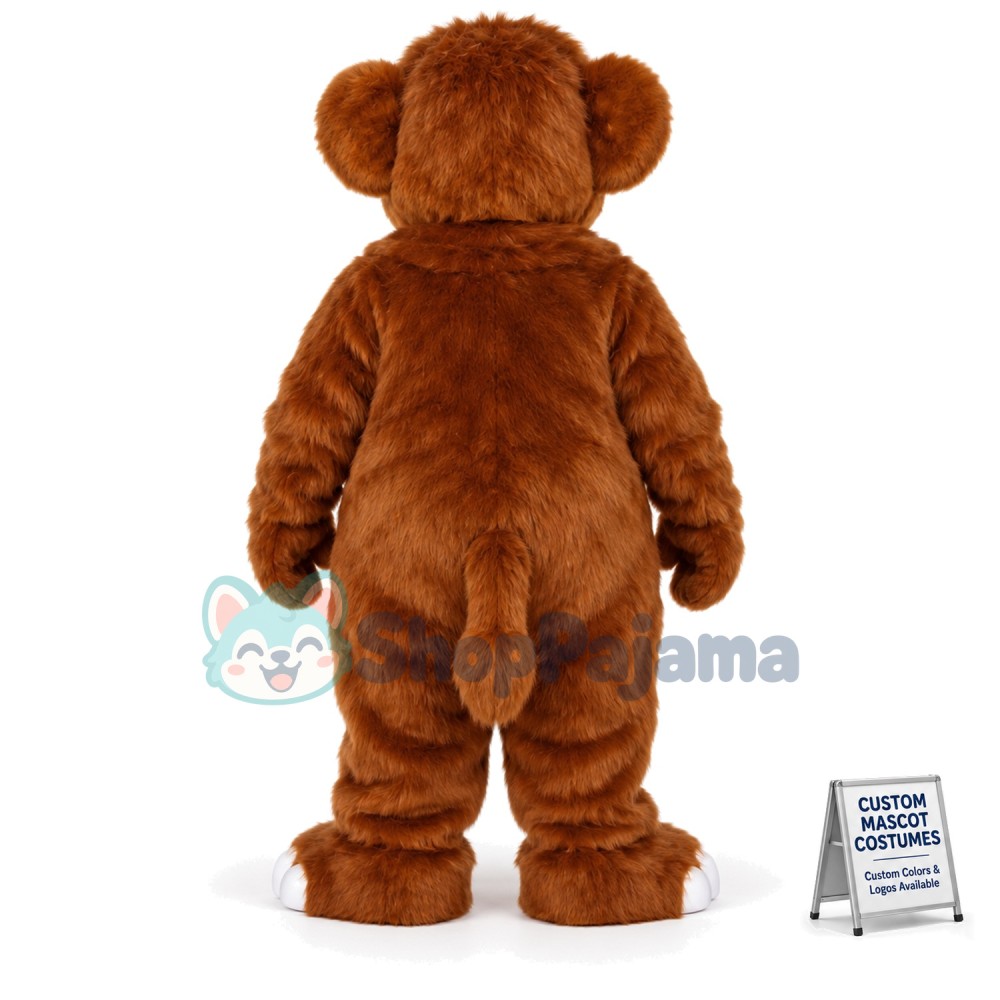 Brown Mammoth With Fangs Mascot Costume