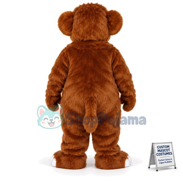 Brown Mammoth With Fangs Mascot Costume