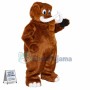 Brown Mammoth With Fangs Mascot Costume