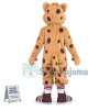 Vigorous Khaki Love Leopard Mascot Costume
