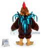Brown Long Wool Chicken With Bright Tail Mascot Costume