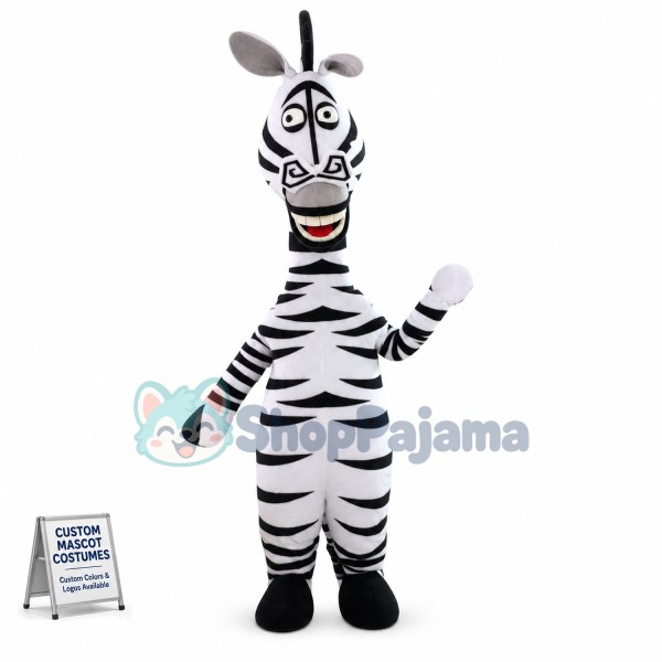Adult Style Zebra Mascot Funny Costume