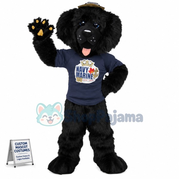 Captain Black Dog of The Fleet Mascot Costume