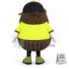 Brown Hairy Doll Of The Barbershop Mascot Costume