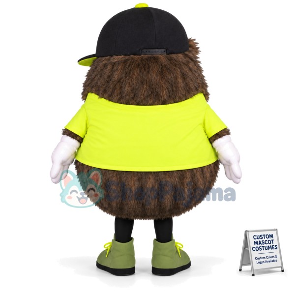 Brown Hairy Doll Of The Barbershop Mascot Costume