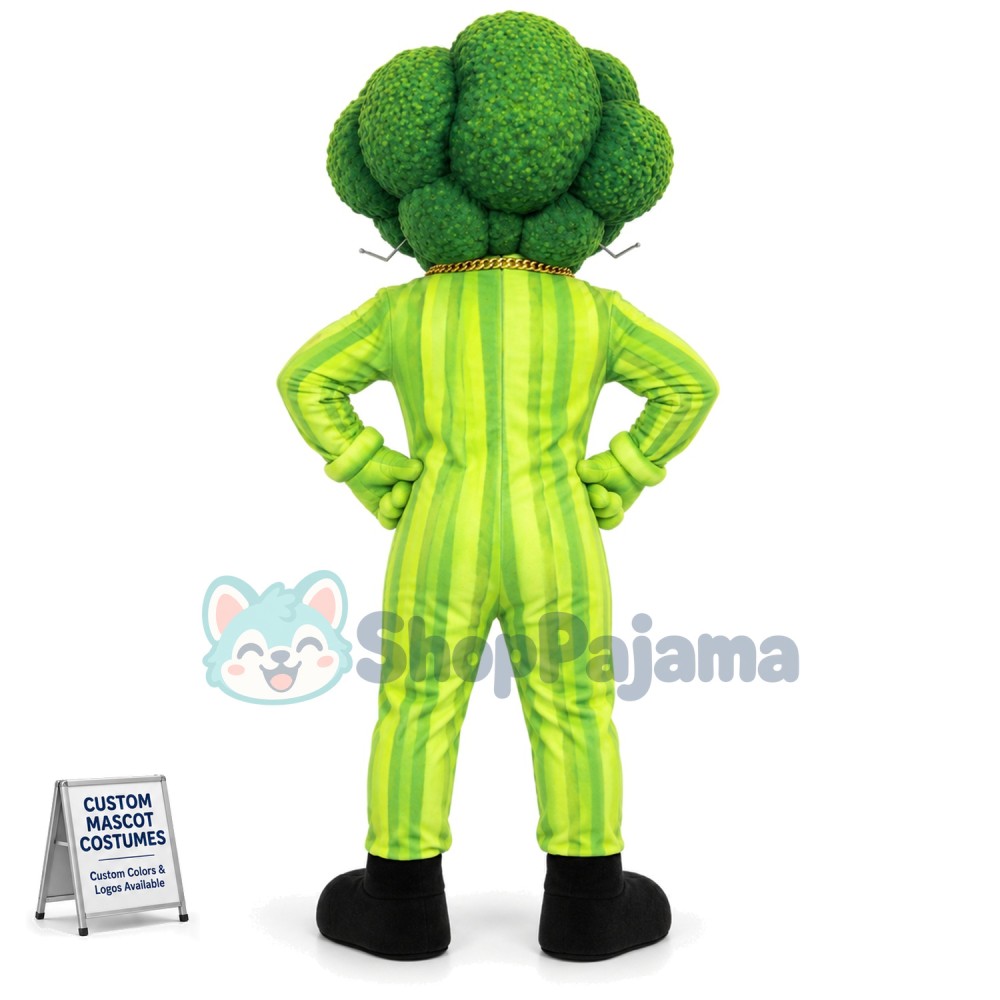 Broccoli Sunglasses Man Mascot Costume