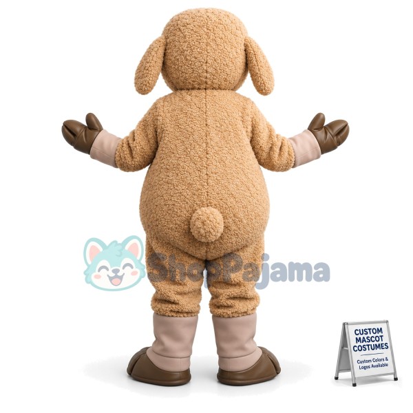 Convival Brown Plush Sheep Mascot Costume