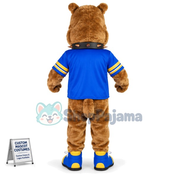 Wild Bulldog With Rivet Collar Mascot Costume