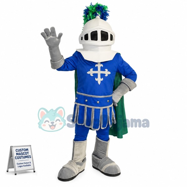 Orderly Crossed Armored Army Mascot Costume