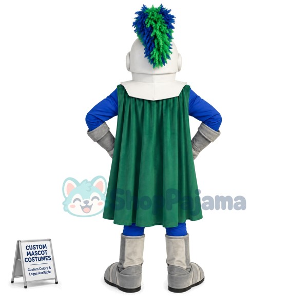 Orderly Crossed Armored Army Mascot Costume
