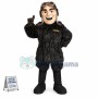 Pilot In The Warm Fur Coat Mascot Costume