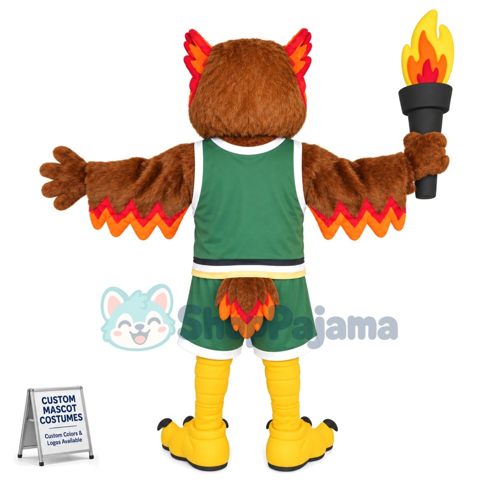 Torchbearer Owl For Circulatory System Mascot Costume