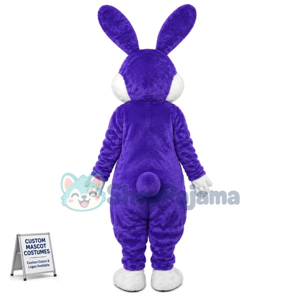 Dark Blue Easter Bunny Mascot Costume