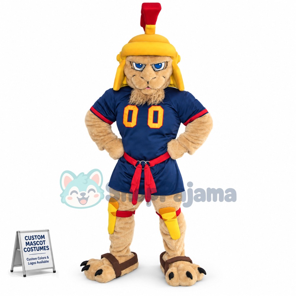 Brute Force Leopard Warrior Mascot Costume