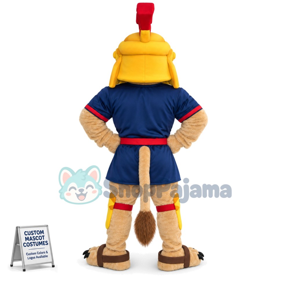 Brute Force Leopard Warrior Mascot Costume