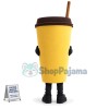 Paper Coffee Cup With Straw Mascot Costume