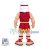 White-haired Warrior With Full Muscle Mascot Costume