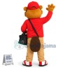 Traveler Squirrel Carrying Luggage Mascot Costume