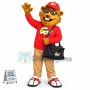 Traveler Squirrel Carrying Luggage Mascot Costume