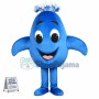 Water Blue Fountain Dolphin Mascot Costume
