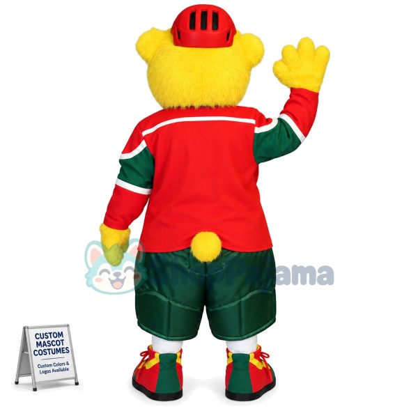 Yellow Furry Doll Of High School Mascot Costume