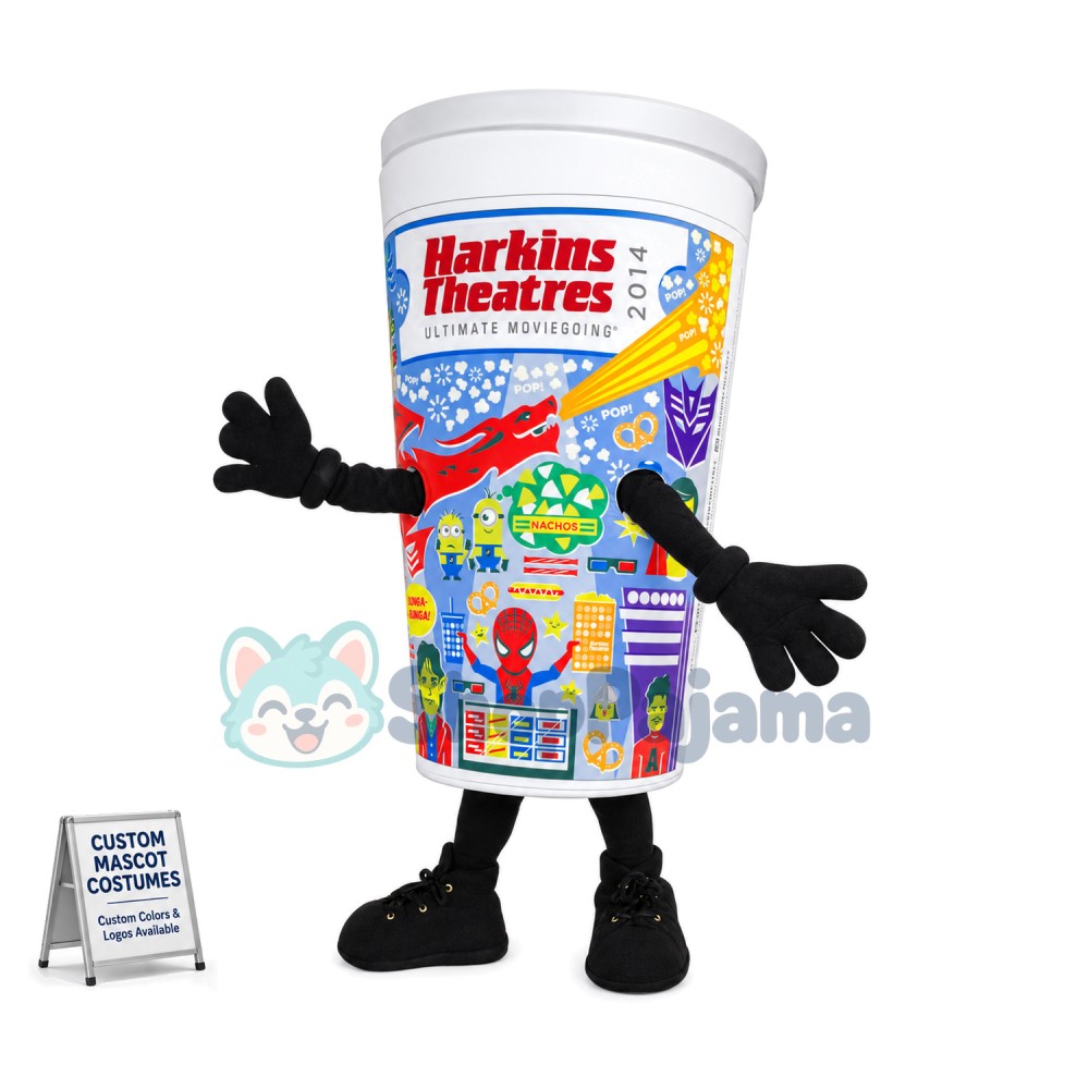 Theater Printed Beverage Cup Mascot Costume