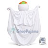 Tricksy Ghost Snowman With Mantle Mascot Costume